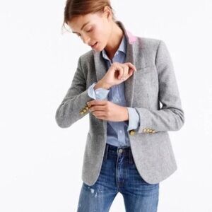 J.Crew Campbell 100% Wool Gray Blazer Size 0